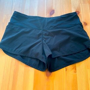 LULULEMON BLACK RUNNING SHORTS